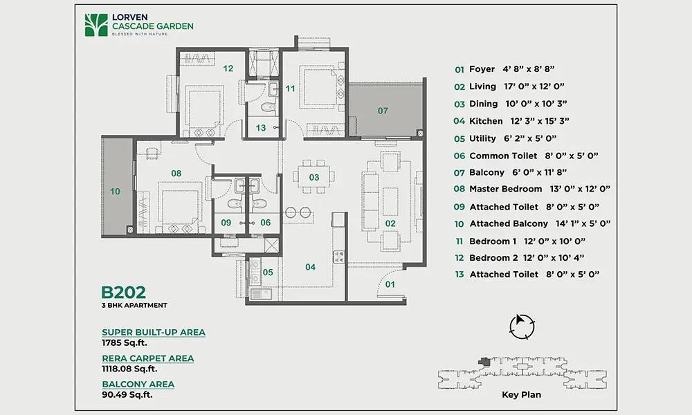 Lorven Cascade Garden unit plan 1