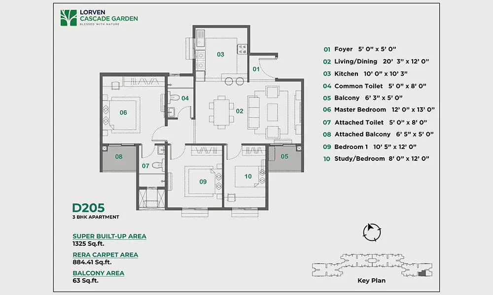 Lorven Cascade Garden unit plan 4
