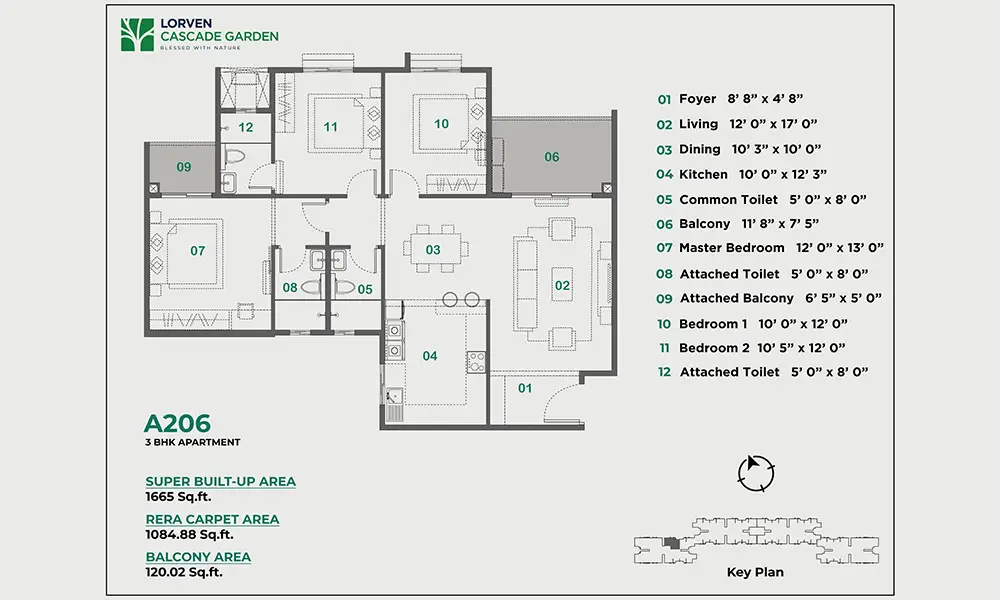 Lorven Cascade Garden unit plan 5
